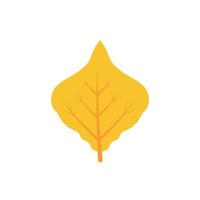 herfst vertrekken, geel vector icoon