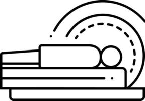 lijnpictogram voor computertomogrofie vector