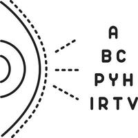 lijnpictogram voor optometrie vector