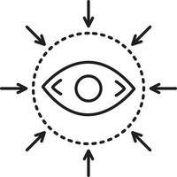 lijn pictogram voor oogzorg vector