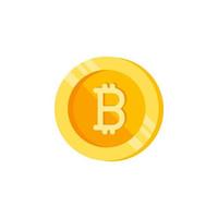 bitcoin, munt, geld kleur vector icoon