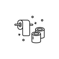 toilet papier rollen schoonmaak vector icoon