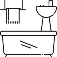 lijn pictogram voor badkamerapparatuur vector