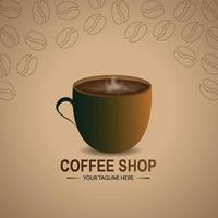 koffie winkel logo ontwerp sjabloon, koffie kop logo ontwerp. vector