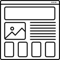 lijnpictogram voor prototyping van wireframing vector