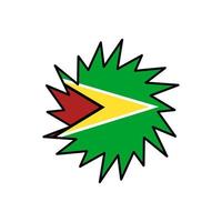 Guyana vlag icoon, illustratie van nationaal vlag ontwerp met elegantie concept, perfect voor onafhankelijkheid ontwerp vector