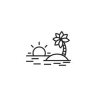 eiland icoon, geïsoleerd eiland teken icoon, vector illustratie