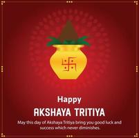 gelukkig akshaya tritiya Indisch Hindoe festival viering vector ontwerp