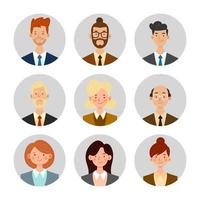 avatars van zakenmensen vector