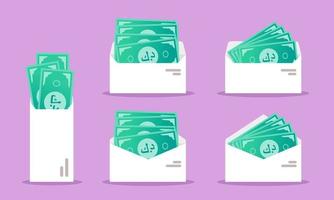 Koeweit dinar geld in envelop vector