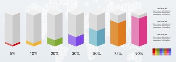 infographics ontwerp sjabloon en pictogrammen met 7 opties of 7 stappen vector