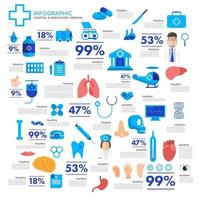 infographic gezondheid en medisch concept vector