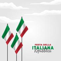 republiek dag van italië poster vector