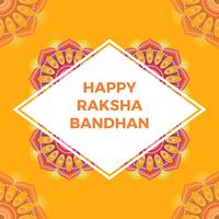 Vlakke Gelukkige Rakhi-Groeten met Mandala Vectorillustratie Als achtergrond vector