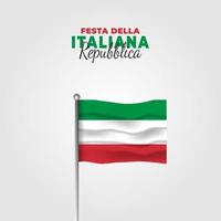 vectorillustratie van festa della repubblica italiana poster vector