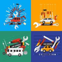 auto service illustraties vector