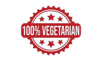 100 procent vegetarisch rubber postzegel vector