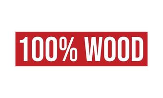 100 procent hout rubber postzegel vector