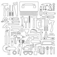 icon set tools hardware vector