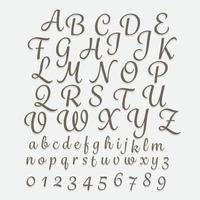 alfabet hand schrijven az vector