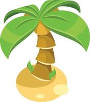 vector grafiek van een palm boom, tekenfilm stijl