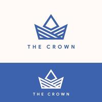 gemakkelijk en luxe kroon logo sjabloon vector