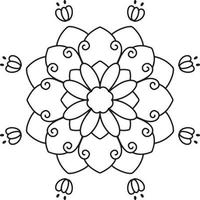 mooi bloem mandala vector