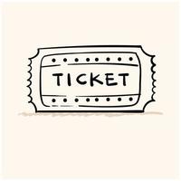 film ticket tekening vector