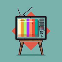 Retro televisietoestel Vector