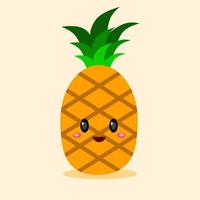 schattig ananas tekenfilm illustratie. illustratie voor kinderen boek. vector