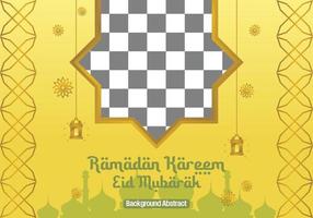 bewerkbare Ramadan uitverkoop poster sjabloon. met mandala ornamenten, lantaarns en de silhouet van een moskee. ontwerp voor sociaal media, banier, groet kaart en web. Islamitisch vakantie vector illustratie