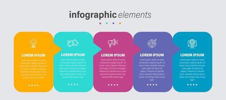 bedrijf infographic elementen sjabloon ontwerp met pictogrammen en 4 opties of stappen. vector illustratie.