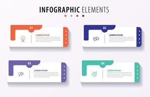 visualisatie van zakelijke gegevens. proces grafiek. abstracte elementen van grafiek, diagram met stappen, opties, onderdelen of processen. vector zakelijke sjabloon voor presentatie. creatief concept voor infographic.