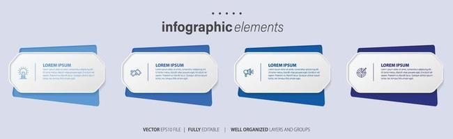 vector infographic vlak sjabloon cirkels voor vier label, diagram, grafiek, presentatie. bedrijf concept met 4 opties. voor inhoud, stroomschema, stappen, tijdlijn, werkstroom, marketing. eps10