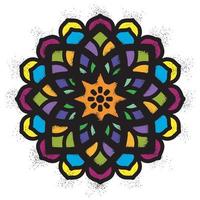 abstract bloemen ornament muur graffiti mandala patroon vector