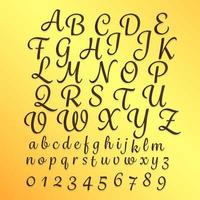 alfabet handschrift stijl illustraties az vector