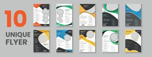 mega items digitaal afzet folder, zakelijke bedrijf folder set, mega bundel poster verzameling ontwerp, a4 grootte abstract bedrijf folder mega reeks en zakelijke brochure reeks lay-out vector