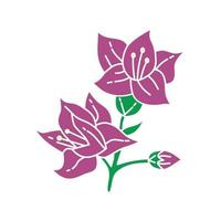 bloem blad illustratie ontwerpsjabloon vector