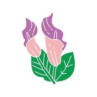 bloem blad illustratie ontwerpsjabloon vector