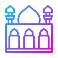 moskee icoon helling Purper kleur Ramadan symbool perfect. vector