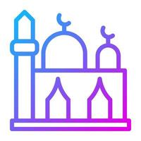moskee icoon helling Purper kleur Ramadan symbool perfect. vector