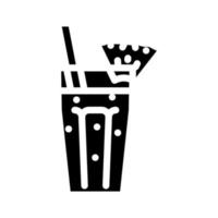 ananas smoothie drinken glyph icoon vector illustratie