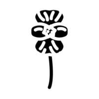 begonia bloem voorjaar glyph icoon vector illustratie