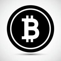 bitcoin pictogram symbool teken isoleren op witte achtergrond, vector illustratie eps.10