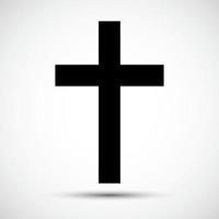 christelijk kruis pictogram symbool teken isoleren op witte achtergrond, vector illustratie eps.10