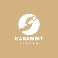 kerambit logo, Indonesië vechten wapen vector, Ninja vechten gereedschap gemakkelijk ontwerp, sjabloon illustratie symbool icoon vector