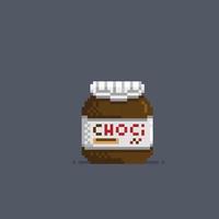 chocola jam in pixel kunst stijl vector