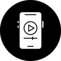 mobiel video vector icoon stijl