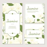 Uitnodigingskaart met Jasmine Flower Vector