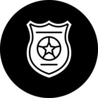 Politie insigne vector icoon stijl